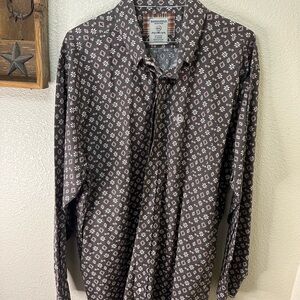 Panhandle Slim Brown Casual Button Down Shirt